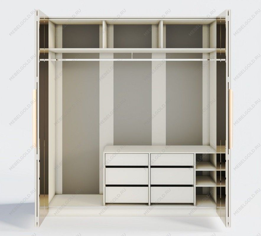 Шкаф Лейла 4-дверный светло серый камень | изображение 2