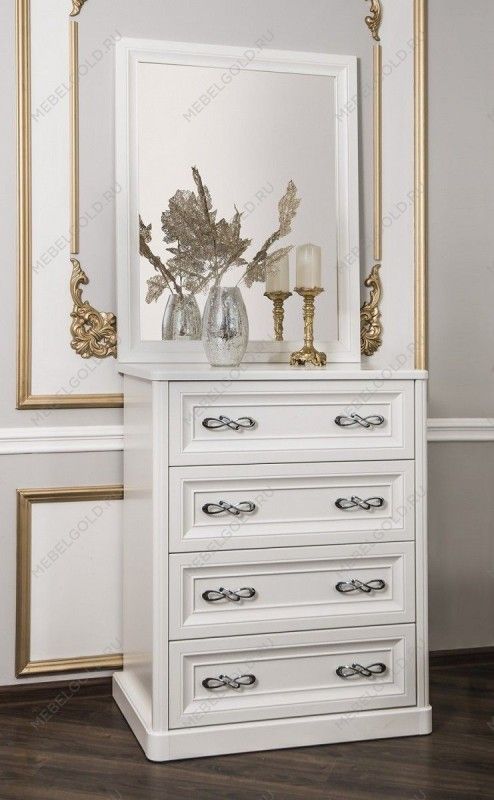 м. Римская - Зеркало для комода Мишель белый матовый (спальня) | изображение 4