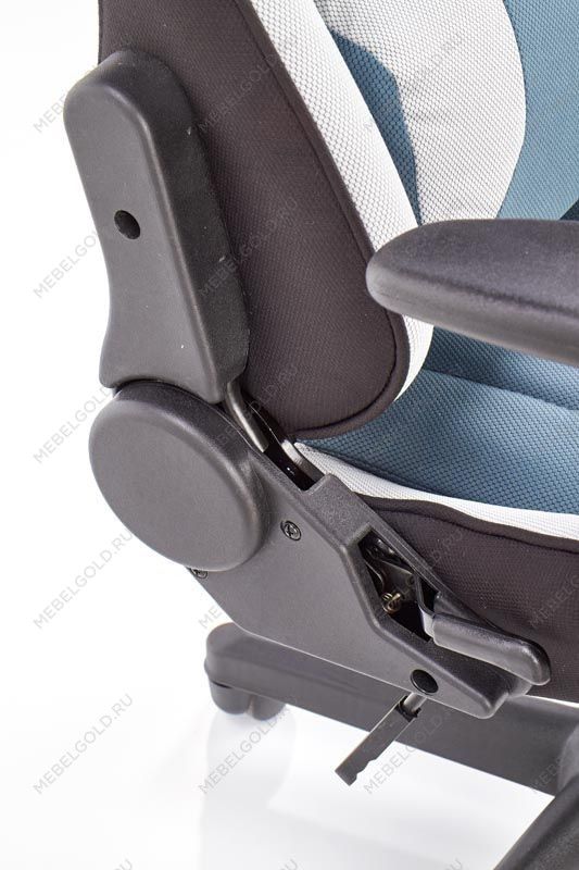 Кресло компьютерное Halmar CAYMAN (светло-серый/бирюзовый) | изображение 4