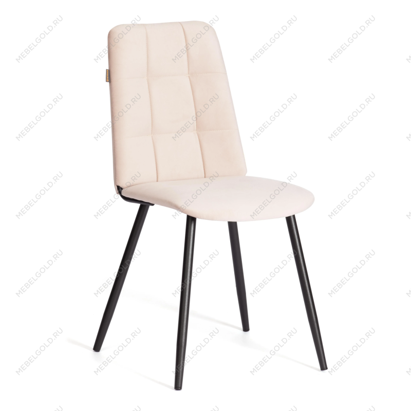 Стул обеденный Asti, TREND, флок, бежевый/черный, 7, 47х54х86 см