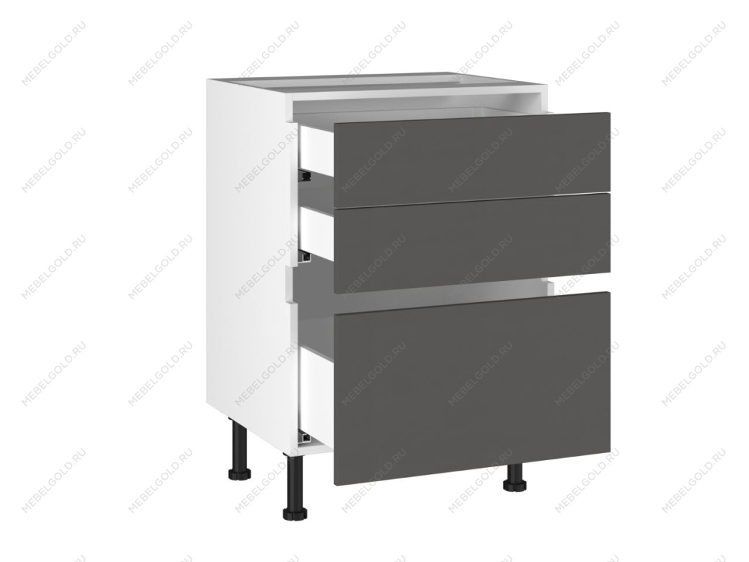 Стол с ящиками СЯ-60 Start Soft Boyard, Виста (600*523*870) Экокожа Серый, 26620 | изображение 1