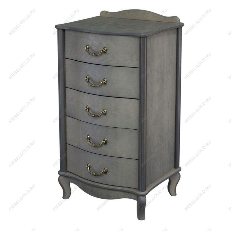 Комод Джульетта узкий 5 ящ.(серый ясень)