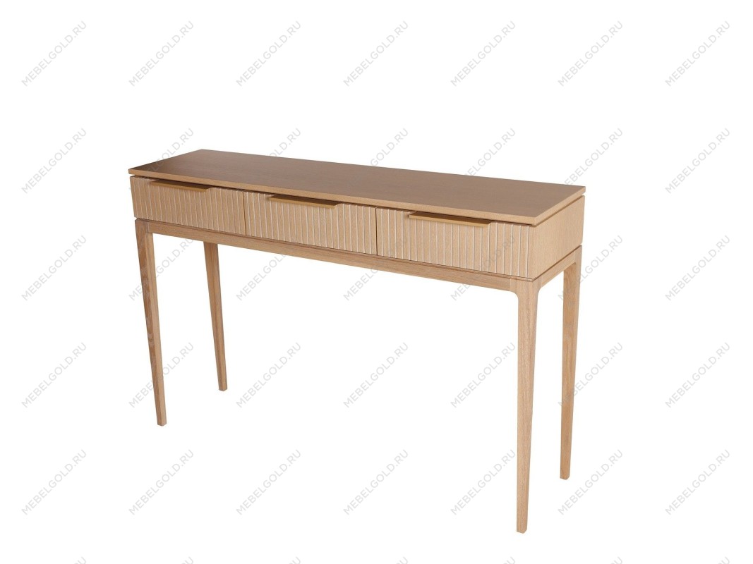 Консоль с 3-мя ящиками Bryce (Дуб Капучино с белой патиной) | изображение 2