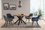 Стол обеденный Signal RITMO 120 (дуб/черный мат) | изображение 1