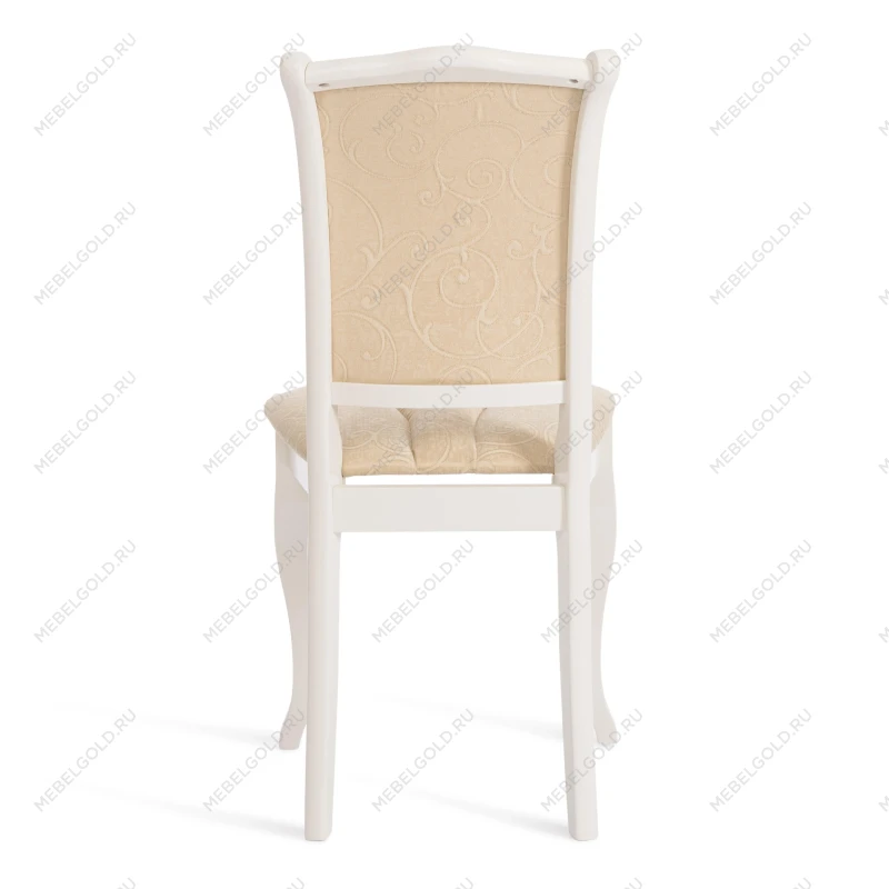 Стул Opera ( OP-SC ), дерево гевея, 45х53х97см, ivory white (слоновая кость 2-5), ткань бежевая (A168B) | изображение 3