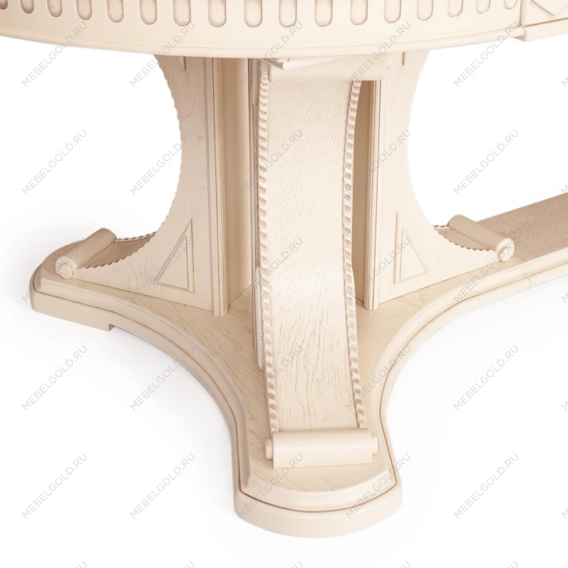 Стол VERSAL овальный, бук, мдф, 300 (350/400) х 110 х 78 см, бежевый патина | изображение 10