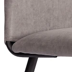 Стул обеденный La Rousse (2 шт. в упаковке), NEW, велюр, серый/чёрный, 29, 45х55х93 см | изображение 7