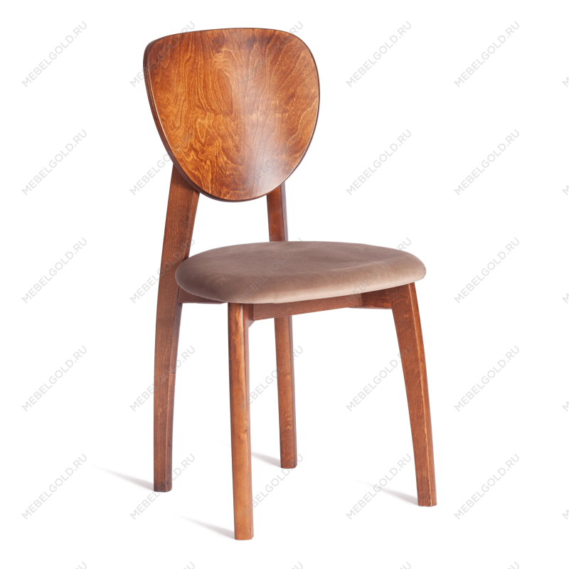 Стул DIAMANTE мягкое сидение, бук, 42x42x85см, коричневый, ткань Tenerife Mocco