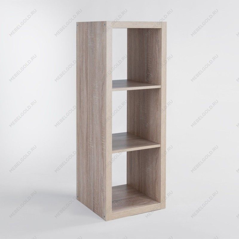 КАЛЛАКС / ФОРА Стеллаж ИКЕА / IKEA 3, с тремя открытыми ячейками, тамбурат, дуб беленый | изображение 1