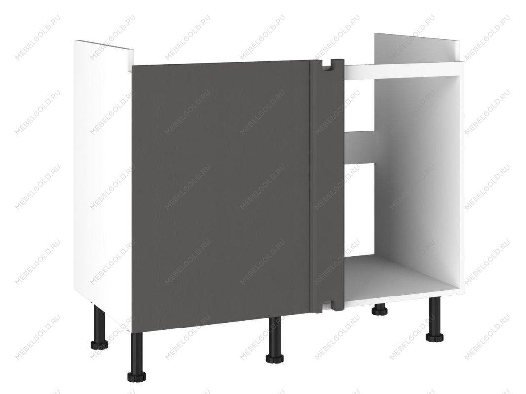 Стол под мойку угловой СМУ-110, Виста (1000*534*870) Экокожа Серый, 26704