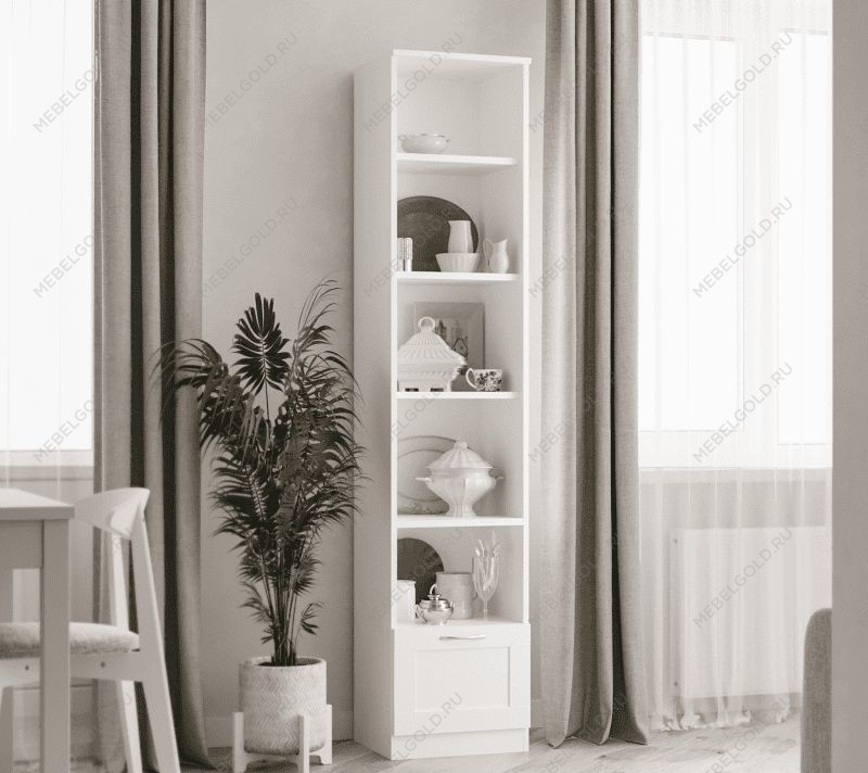 БРИМНЭС / СИРИУС Стеллаж ИКЕА / IKEA 1 ящик 39х190 белый | изображение 4