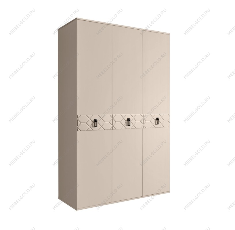 Шкаф 3-х дверный Bogemia Farfalle (Ваниль/Черный) БМШ2/3(Fa)