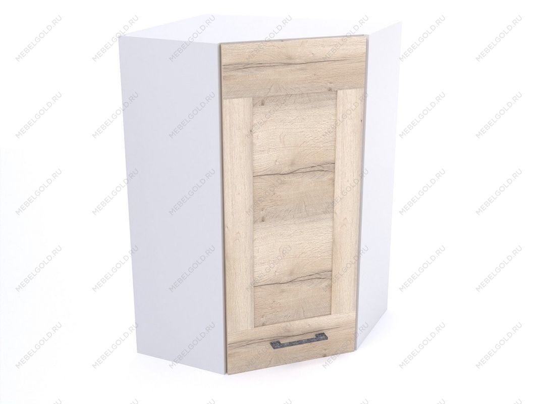 Шкаф угловой ШУ-60, Дублин (600*600*960) Дуб галифакс белый, 21661