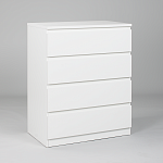 МАЛЬТА комод ИКЕА / IKEA 4 ящика 80х99 белый | изображение 1