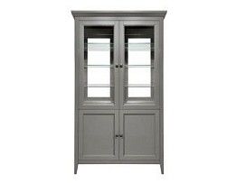 Витрина 2 дверная с зеркалом Manhattan (Серый)