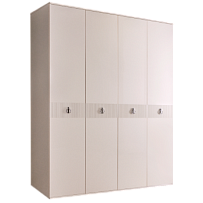 Шкаф 4-х дверный Римини СОЛО (Бежевый/Серебро) РМШ2/4(s)