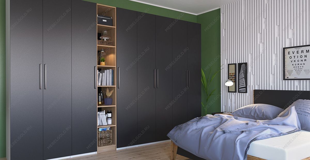 Шкаф Отис МН-039-09 П2 с фасадом ЛДСП (графит) | изображение 2