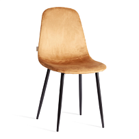 Стул BREEZE (mod. JSC-58), Велюр/металл, 44 х 53 х 86 см, brown (коричневый) HLR12 / черный