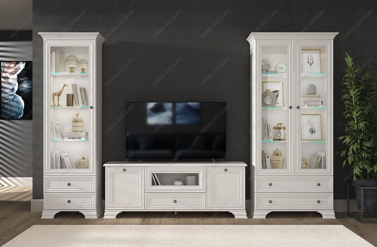 Тумба Тиффани RTV 1V2D1S белый | изображение 1