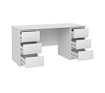 КАСТОР (KULLEN) стол письменный ИКЕА / IKEA 6 ящиков 151х65 белый | изображение 2