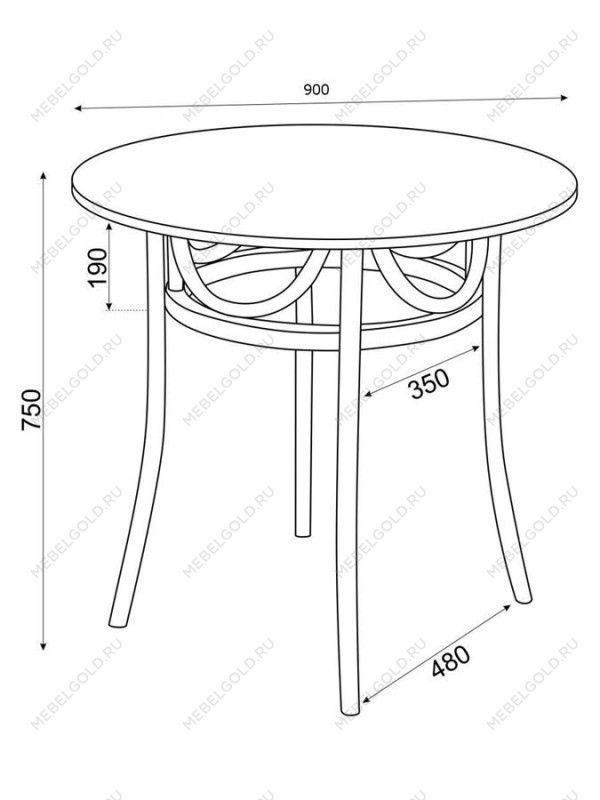Стол венский Вальс 900 (средний тон) | изображение 6
