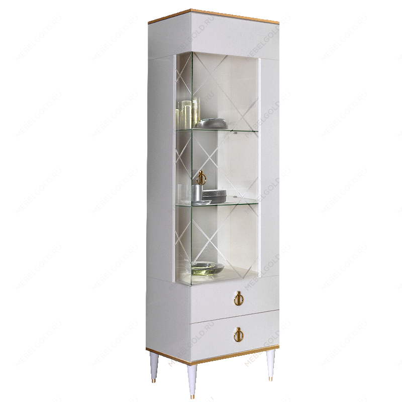 м. Римская - Витрина 1-ств. Римини (Белый/Золото) (Правая) РМВ1-1С