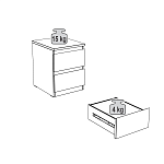 МАЛЬТА тумба ИКЕА / IKEA 2 ящика 40х54 Дуб Венге | изображение 4