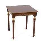 Стол журнальный Мили (темный орех/патина золото/53х53хН55) | изображение 1