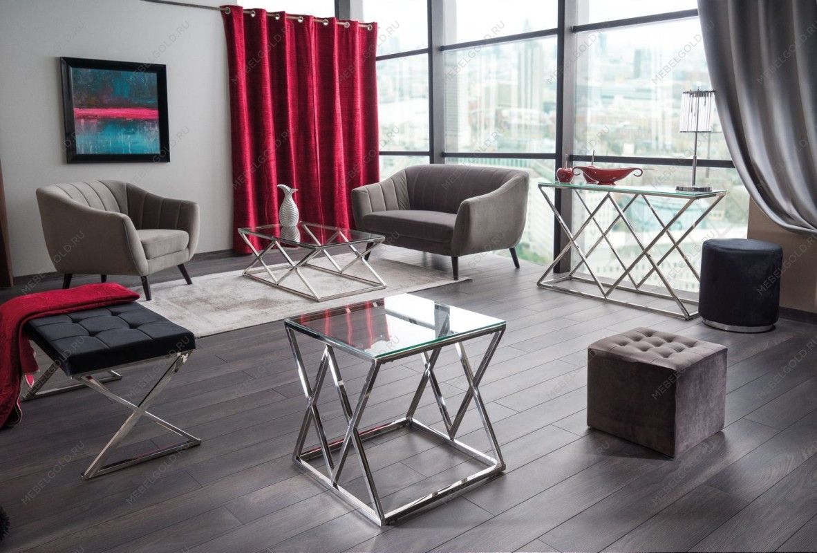 Стол журнальный Signal ZEGNA A (серебряный) | изображение 1