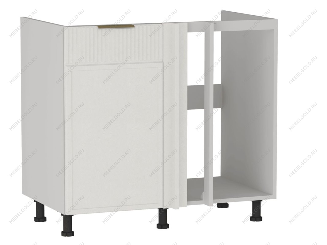 Стол под мойку угловой СМУ-100, Берта (900*554*820) Экокожа Белый, 25318