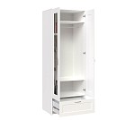 БРИМНЭС / СИРИУС Шкаф двухдверный ИКЕА / IKEA белый с одним выдвижным ящикам и двумя зеркалами | изображение 2