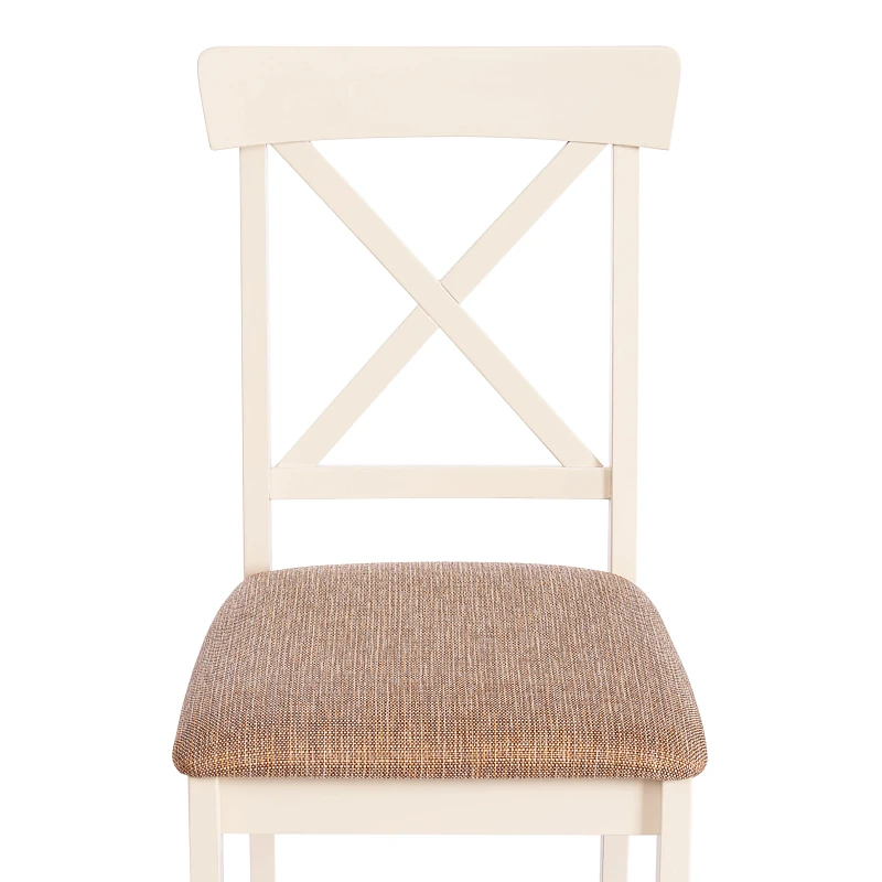 Стул Гольфи 2/Golfi 2, дерево гевея, 45*51*94, ivory white, ткань кор.-зол. (1505-9) | изображение 5
