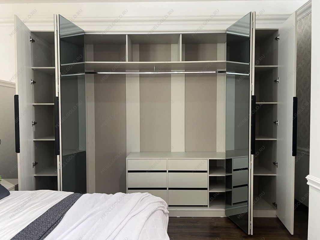 Шкаф Стелла 6-дверный светло серый камень | изображение 3