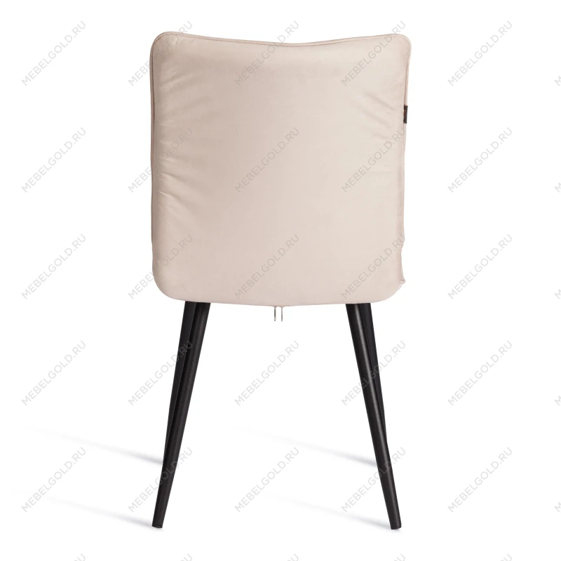 Стул обеденный Bari (2 шт. в упаковке), LT, велюр, бежевый/черный, 7, 41х55х89 см | изображение 3
