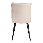 Стул обеденный Bari (2 шт. в упаковке), LT, велюр, бежевый/черный, 7, 41х55х89 см | изображение 3