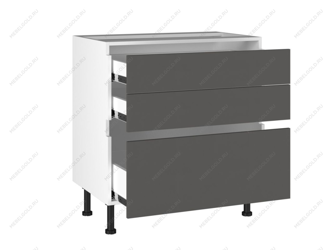 Стол с ящиками СЯ-80, Виста (800*523*870) Экокожа Серый, 26621 | изображение 1