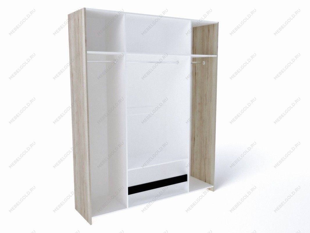Шкаф 4-х дверный с декоративным обкладом, Мале (1892*544*2316) Дуб галифакс белый | изображение 1