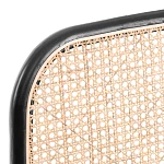 Стул FREYA, дерево вяз/ротанг, ткань лён, черный/черный лен, 46х41х79,5 см | изображение 7