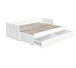 БРИМНЭС / СИРИУС Кровать двуспальная раздвижная ИКЕА / IKEA шириной 80(160) см, белый | изображение 2
