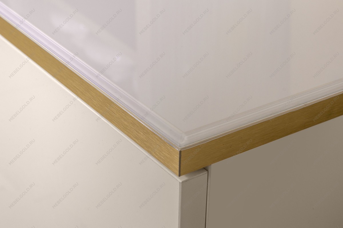 Тумба под телевизор 3 ящика Римини (Белый/Серебро) РМТ-4 | изображение 3