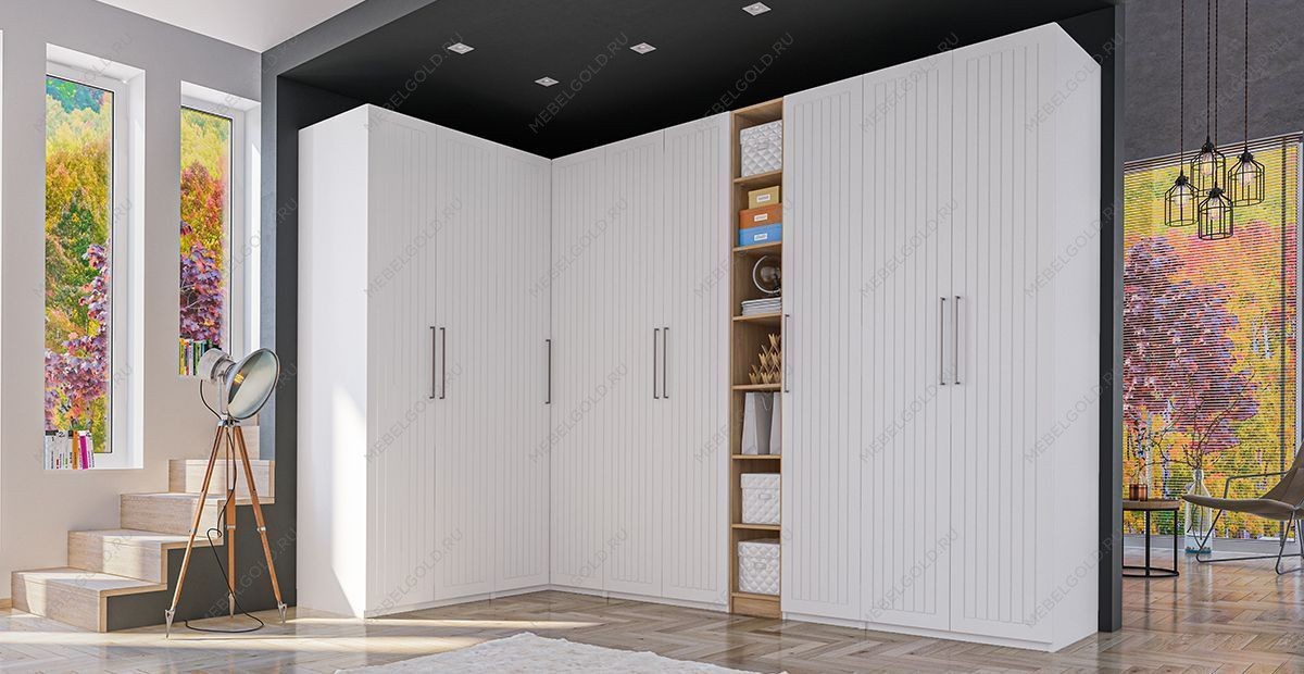 Шкаф Отис МН-039-08 П7 с фасадом МДФ (белый) | изображение 2