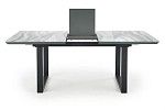 Стол обеденный Halmar MARLEY раскладной (белый мрамор/серый/черный) | изображение 5