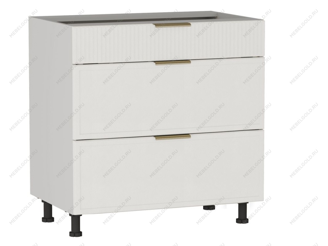 Стол с ящиками СЯ-80 (140/284), Берта (800*528*820) Экокожа Белый, 25325