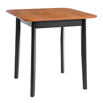 Стол Соната Люкс/Sonata Lux table, 75х75х75 см, массив сосны, антик/чёрный, 75х75х75 см