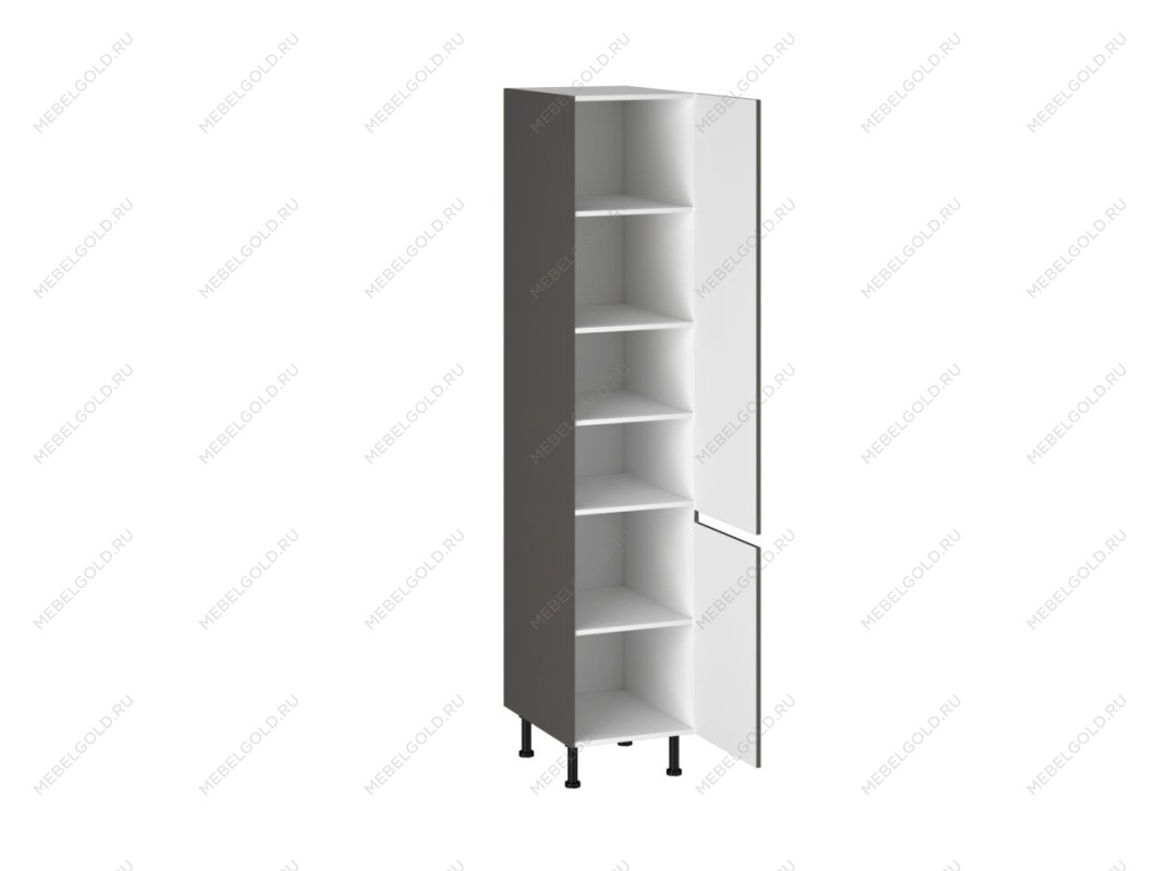 Шкаф-пенал ПГ-45 бока МДФ, Виста (450*586*2216) Экокожа Серый, 26669 | изображение 1