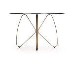 Стол обеденный Halmar LUNGO (коричневый/античное золото) | изображение 3