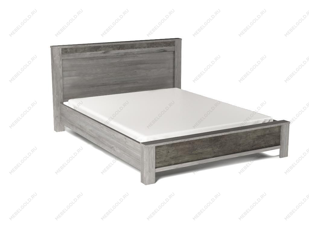 Кровать Люкс 1600 с подъемным механизмом, Денвер (1764*2213*1022) Риббек серый | изображение 1