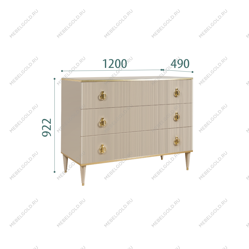 Комод Римини СОЛО (Ваниль/Золото) РМКМ-1(s)
