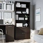 БРИМНЭС / СИРИУС Стеллаж ИКЕА / IKEA 2 ящика 78х190 Дуб Венге | изображение 4