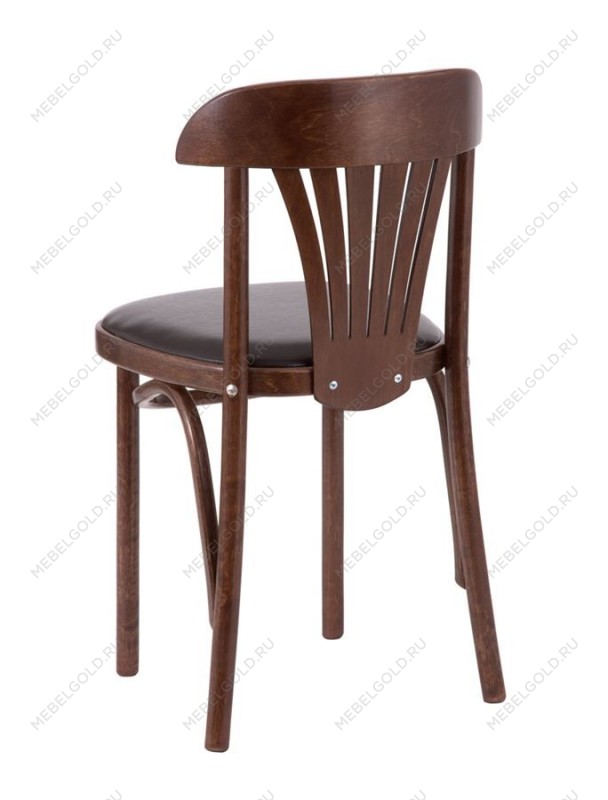 Стул Амега Классик мягкий (Темный тон, экокожа коричневая) - Выставка Лобня | изображение 1